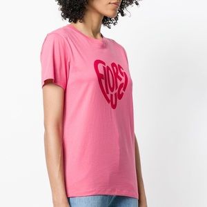 Fiorucci pink heart logo tshirt